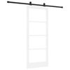 vidaXL Rennidyr ORKDAL Hv&iacute;tt 83 x 202 cm Gegnheil fura og gler