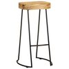 244010 vidaXL Bar Stools 2 pcs Solid Mango Wood