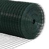 vidaXL Gir&eth;ingarp&oacute;stur Gr&aelig;nn 100 x 0,5 m (12 x 12 mm net) St&aacute;l og PVC