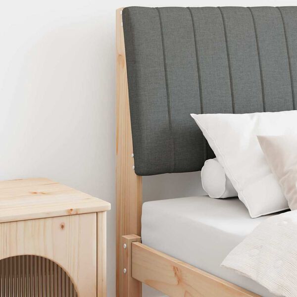 vidaXL B&oacute;lstru&eth; r&uacute;mgafl D&ouml;kk gr&aacute; 80 cm Solid furuhikk