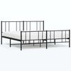 vidaXL R&uacute;mgrind &uacute;r M&aacute;lmi me&eth; H&ouml;fu&eth;gafli & F&oacute;tagafli Sv&ouml;rt 193x203 cm