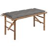 vidaXL Gar&eth;bekkur me&eth; P&uacute;&eth;a 118 cm Bambus