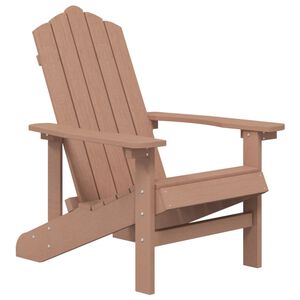 vidaXL Adirondack Gar&eth;st&oacute;ll HDPE Br&uacute;nn