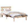vidaXL Ramsv&iacute;k me&eth; h&ouml;fu&eth;gafl Br&uacute;nn 75 x 190 cm Gegnheil fura
