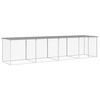 vidaXL H&aelig;nsnakofi me&eth; &thorn;aki Lj&oacute;sgr&aacute;r 403x98x90 cm Sinkh&uacute;&eth;a&eth; St&aacute;l