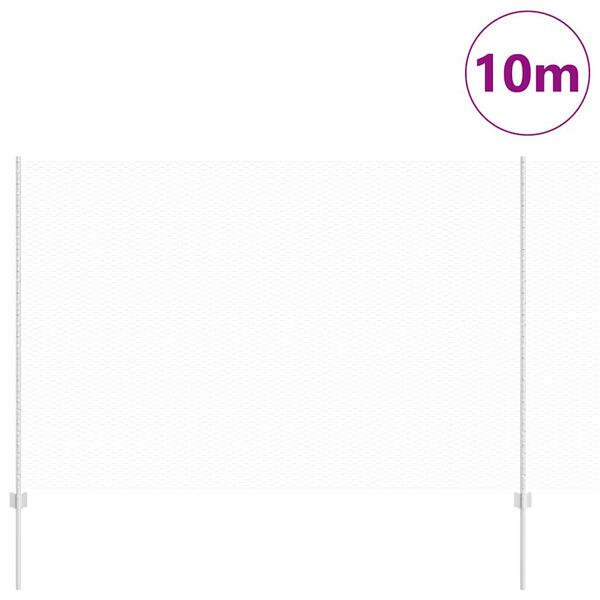 vidaXL Gir&eth;ing me&eth; p&oacute;st Silfur 1,6 x 10 m St&aacute;l