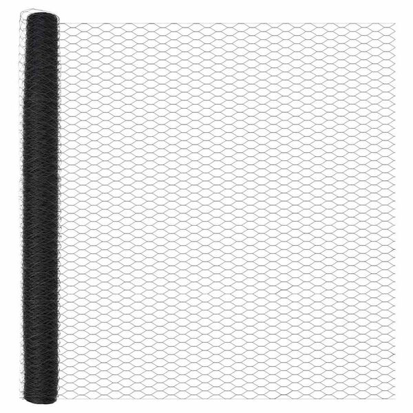 vidaXL Gir&eth;ingarp&oacute;stur Gr&aacute;r 10 x 1,6 m (50 mm net) St&aacute;l og PVC