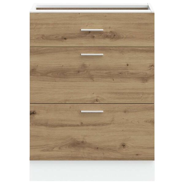 vidaXL Eldhúsundirskápur “Lyon” Listamannseik Samsettur Viður