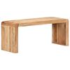 vidaXL Bekkur 110x38x46 cm Gegnheill Akas&iacute;uvi&eth;ur