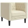 vidaXL Chesterfield s&oacute;fast&oacute;ll Cream gervi le&eth;ur