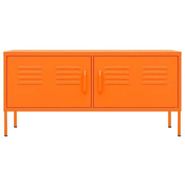 vidaXL Sjónvarpsskápur Appelsínugulur 105x35x50 cm Stál