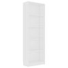 vidaXL 5 H&aelig;&eth;a B&oacute;kask&aacute;pur Hv&iacute;tur 60x24x175 cm Samsettur Vi&eth;ur