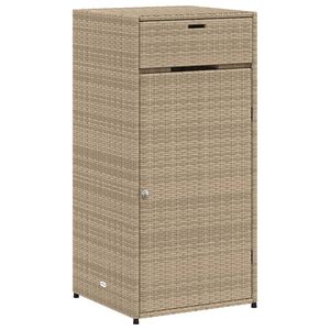 vidaXL Geymsluskápur fyrir Garð Drappaður 55x55x111 cm Pólýrattan