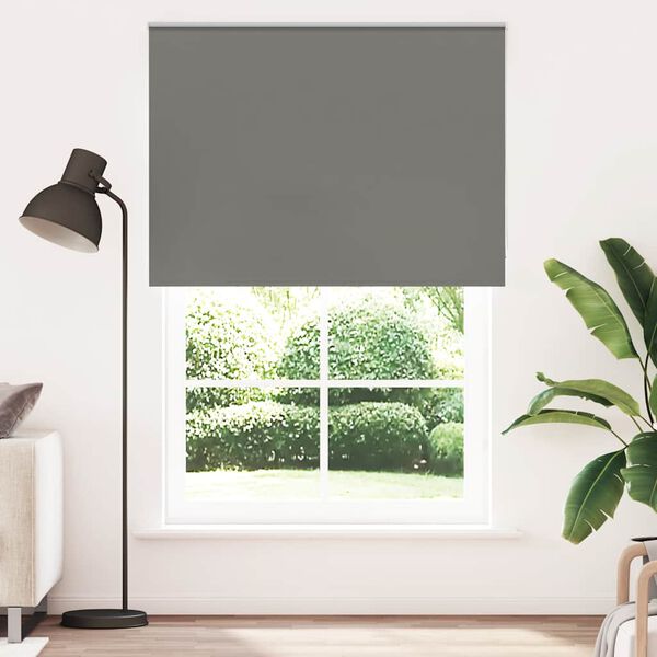 vidaXL R&uacute;llugard&iacute;nur Blackout gr&aacute;r 150x230 cm Efni Breidd 146,6 cm