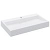 vidaXL Handlaug 80x46x11 cm Steinm&oacute;t/Marmari Hv&iacute;t
