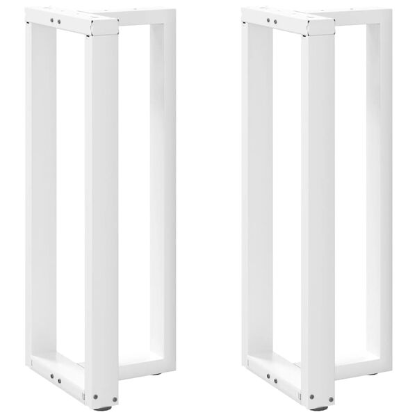 vidaXL barborðsfætur T-laga 2 stk. hvítir 50x35x(100-101) cm stál
