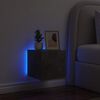 vidaXL Veggsj&oacute;nvarpssk&aacute;pur me&eth; LED-lj&oacute;sum Steypugr&aacute;r 30,5x35x30 cm
