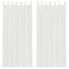 vidaXL Voile Gard&iacute;nur me&eth; lykkjum 2 stk Hv&iacute;tar 140x225 cm