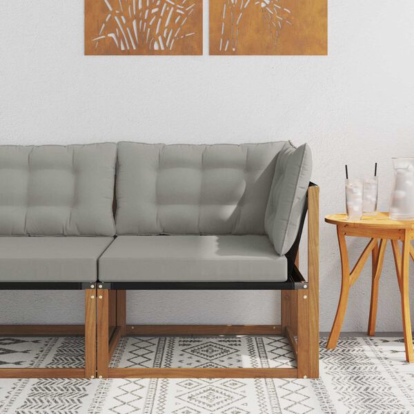 vidaXL &Uacute;ti Hornsofa Hrein akas&iacute;utr&eacute; N&aacute;tt&uacute;rulegur