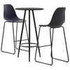 vidaXL 3 Parta Barsett Plast Svart