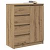 vidaXL skenkur me&eth; sk&uacute;ffum Artisan Oak 71x35x84 cm Hanna&eth;ur vi&eth;ur