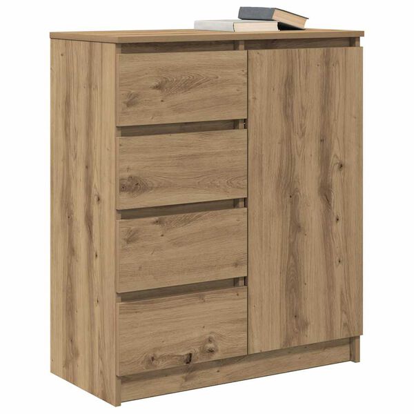 vidaXL skenkur me&eth; sk&uacute;ffum Artisan Oak 71x35x84 cm Hanna&eth;ur vi&eth;ur