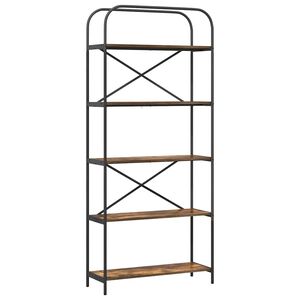 vidaXL Hilla Rau&eth;-eik 80 x 30 x 183 cm Samsettur vi&eth;ur