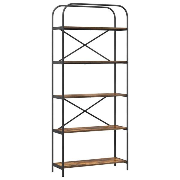 vidaXL Hilla Rau&eth;-eik 80 x 30 x 183 cm Samsettur vi&eth;ur