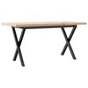 vidaXL S&oacute;fabor&eth; X-grind 90x40x45,5 cm Gegnheil Fura og Steypuj&aacute;rn