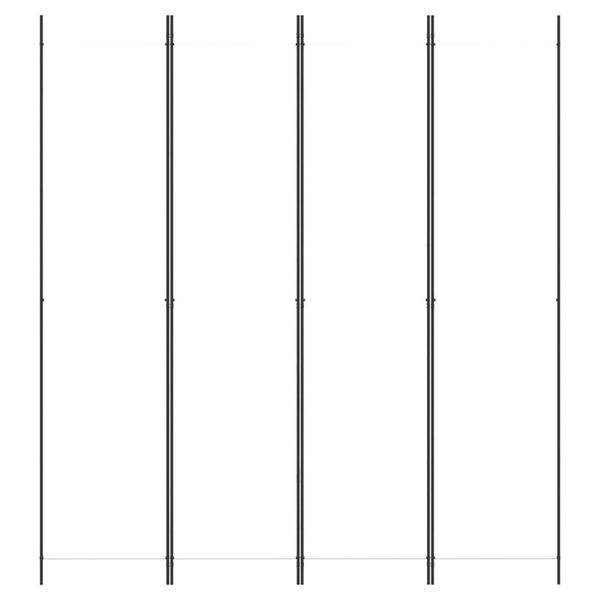 vidaXL 4-&thorn;ilja Skilr&uacute;m Hv&iacute;tt 200x220 cm Tauefni