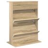 vidaXL T&iacute;marit Hillur Sonoma Eik 70 x 41 x 96 cm Samsettur vi&eth;ur
