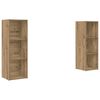 vidaXL Sj&oacute;nvarpssk&aacute;pasett Vegghengt 2 pcs Artisan Eik 107 x 35 x 37 cm