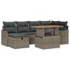 vidaXL Gar&eth;s&oacute;fa sett 7 pcs Gr&aacute;r p&oacute;l&yacute;rattan