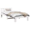 vidaXL Ramsv&iacute;k me&eth; h&ouml;fu&eth;gafl Hv&iacute;tt 75 x 190 cm Solid furuhikk