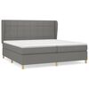 vidaXL H&oacute;lfa&eth; Springr&uacute;m me&eth; D&yacute;nu D&ouml;kkgr&aacute;tt 200x200 cm Efni