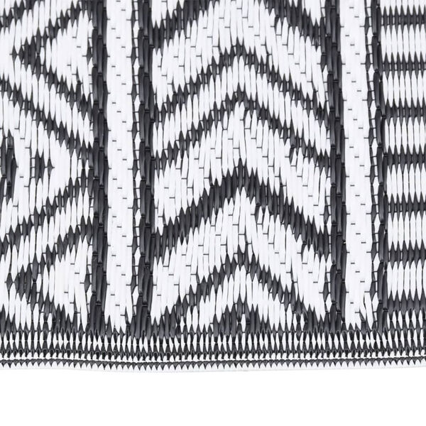 vidaXL Útimotta ARAKIL Svört 190x290 cm PP