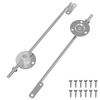vidaXL Lokalstu&eth;ningshengill 2 pcs Silfur 194 x 36 x 18 mm J&aacute;rn
