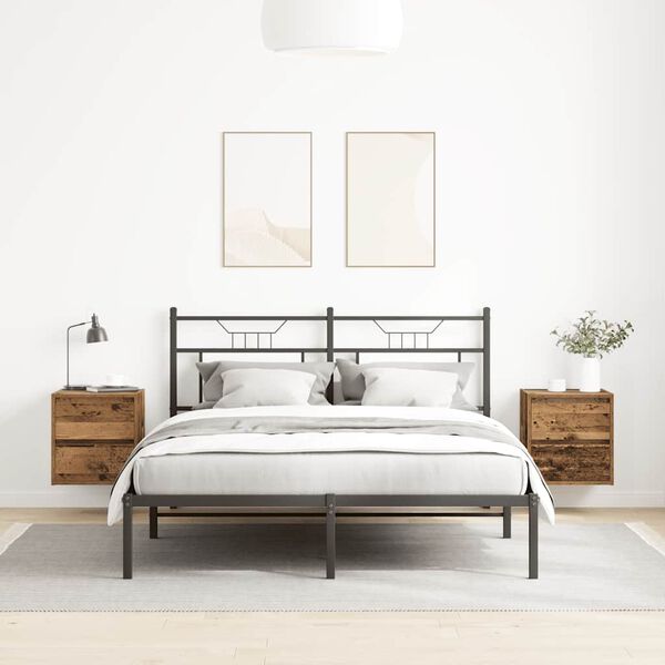 vidaXL Veggfest N&aacute;ttbor&eth; 2 stk. Gamli Vi&eth;ar 38x34x40 cm