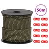 vidaXL &Uacute;tilegureipi me&eth; Endurskinsr&ouml;ndum og Festingum 50 m 4 mm