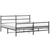 vidaXL R&uacute;mgrind &uacute;r M&aacute;lmi me&eth; H&ouml;fu&eth;gafli & F&oacute;tagafli Sv&ouml;rt 193x203 cm