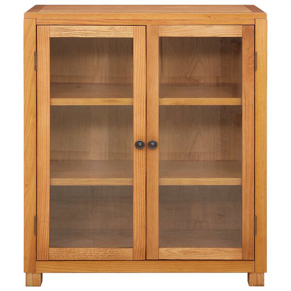 vidaXL Cabinet me&eth; hillu Br&uacute;nn 80 x 35 x 95 cm Samsettur vi&eth;ur