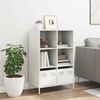 vidaXL Highboard Hv&iacute;tt 68x39x103,5 cm St&aacute;l
