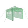 vidaXL Gr&oacute;&eth;urh&uacute;s me&eth; pop-up ramma Gr&aelig;nn 280 x 410 x 315 cm J&aacute;rn
