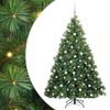 vidaXL Gervi j&oacute;latr&eacute; me&eth; 300 LED me&eth; standi Gr&aelig;nn 180 cm PE og PVC