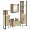 vidaXL Ba&eth;herbergismublasett me&eth; hur&eth; 4 pcs Sonoma Eik Samsettur vi&eth;ur