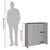 vidaXL Geymslusk&aacute;pur me&eth; hillu Drapplita&eth;ur 100 x 36 x 102 cm Rattan