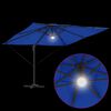 vidaXL Roma Parasol Blár 286 x 284 x 270 cm Aluminum og pólyester
