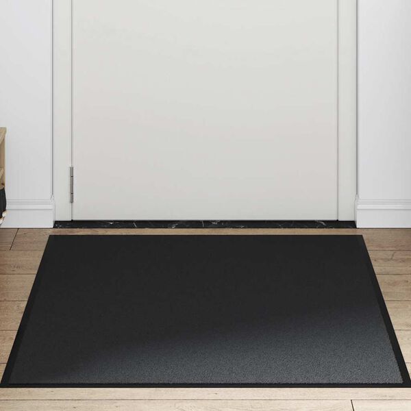 vidaXL Dyramotta Svart 90x120 cm