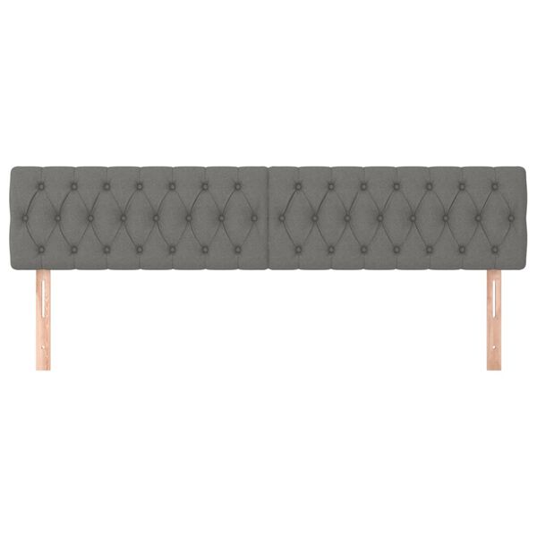 vidaXL H&ouml;fu&eth;gaflar D&ouml;kkgr&aacute;tt 180x7x78/88 cm Efni