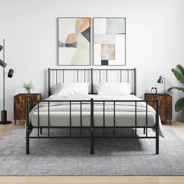 vidaXL N&aacute;ttbor&eth; 2 stk. Reyklitu&eth; Eik 40x40x50 cm Samsettur Vi&eth;ur